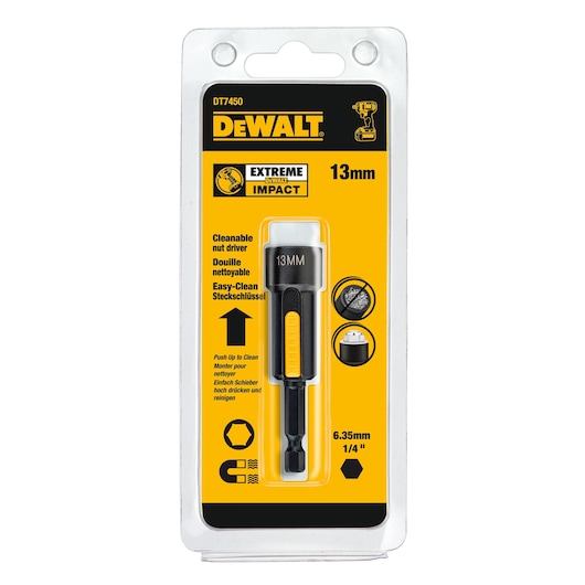 Cleanable Hexagonal Magnetic Nut/Socket Driver 13mm