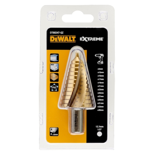 EXTREME® STEP BITS 5-35MM 2MM STEPS