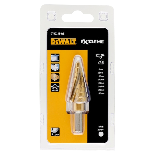 EXTREME® STEP BITS 6-20MM 2MM STEPS