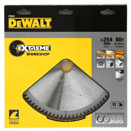 EXTREME® WORKSHOP CIRCULAR SAW BLADE TCG (254 mm X 80T) (16/20/25/25.4/30 mm)