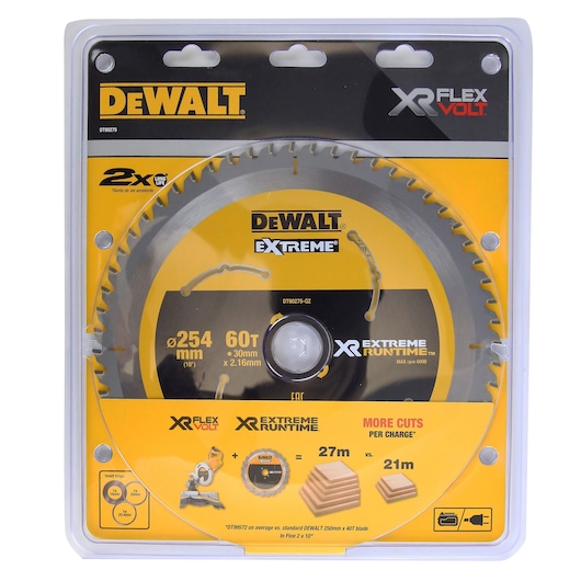 XR EXTREME RUNTIME™ CIRCULAR SAW BLADE 254MM X 30MM 60T (16/20/25/25.4/30MM)