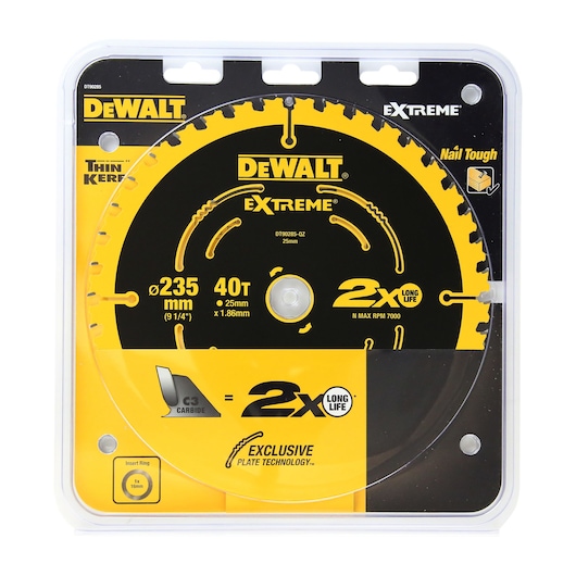 EXTREME 2X LIFE CIRCULAR SAW BLADE (235 mm X 40T) (16/25 mm)