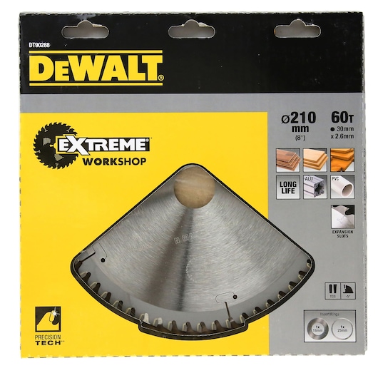 EXTREME® WORKSHOP CIRCULAR SAW BLADE TCG 210MM X 60T (16/25/30MM)
