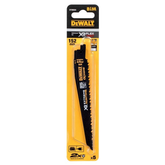 XR 152mm (6") 4/6TPI Recip Wood Blade (5 Pack)