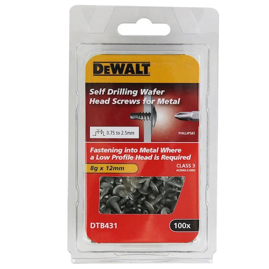 METAL SELF DRILLING CLASS 3 BUTTON HEAD Ø8 x 12 HANG