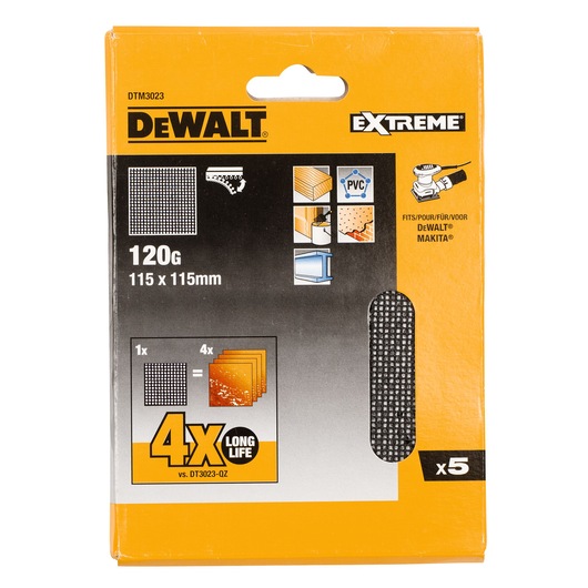 EXTREME Universal Abrasive Mesh 1/4 Sheet - 115mm x 115mm - 120G