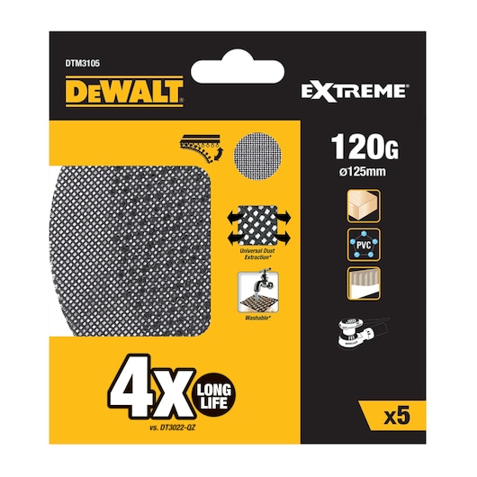 EXTREME Universal Abrasive Mesh ROS Sheet - 125mm Diameter - 120G