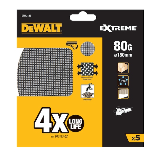 EXTREME MESH, ROS 150mm 80G 5 PACK