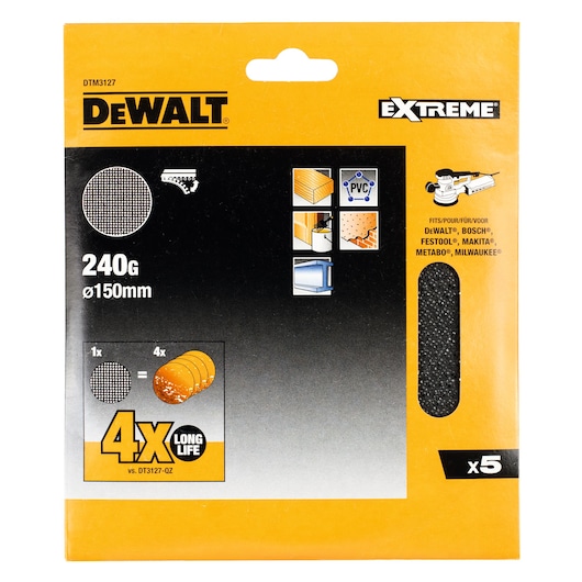 EXTREME MESH, ROS 150mm 240G 5 PACK