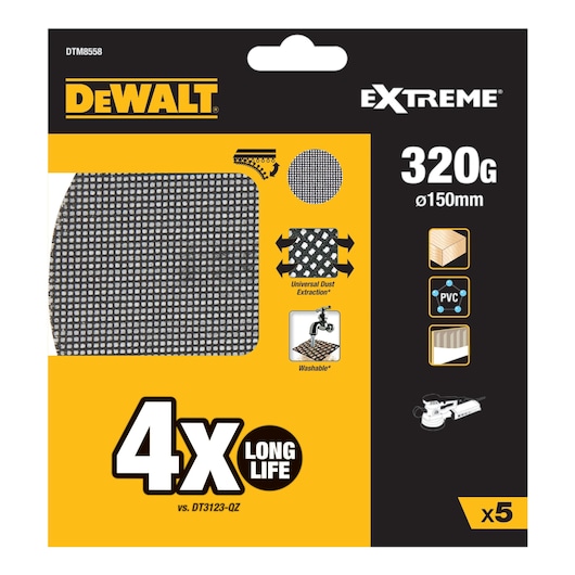 EXTREME MESH, ROS 150mm 320G 5 PACK