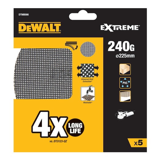 EXTREME Universal Abrasive Mesh ROS Sheet - 225mm Diameter - 240G