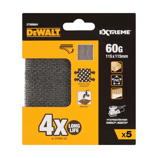 EXTREME Universal Abrasive Mesh 1/4 Sheet - 115mm x 115mm - 60G