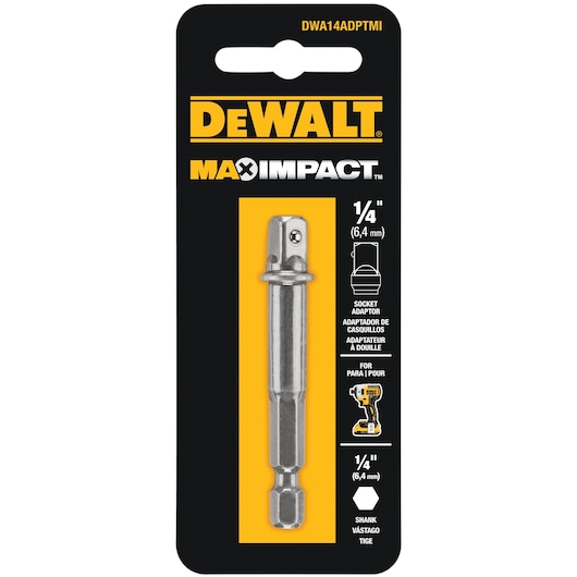 MAX IMPACT Quarter inch TO SQUARE Quarter inch ADAPTOR in packaging.