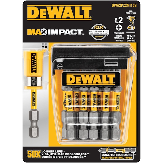 MAX IMPACT™ 63.5MM PZ2 POWER BIT 15 PACK