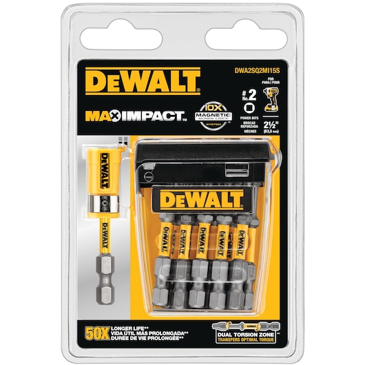 profile of five the Max Impact Power Bit with packaging.