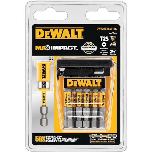 MAX IMPACT™ 63.5MM TX25 POWER BIT 15 PACK
