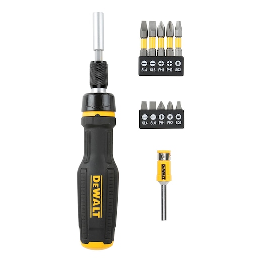Full Fit Telescoping Multi-bit Ratcheting Screwdriver
