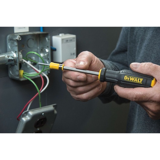 MAX FIT 4 Piece Screwdriver Set being used with screw.