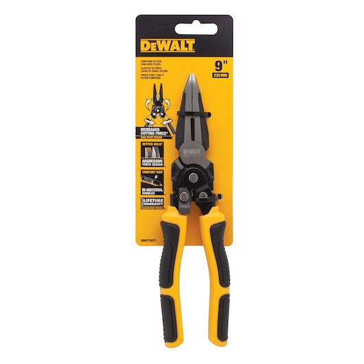 Compound Action Long Nose Pliers in packaging.