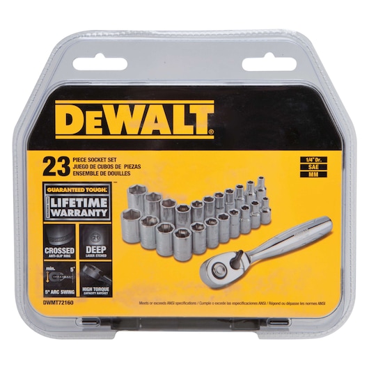 23 pc 1/4" Drive Socket Set